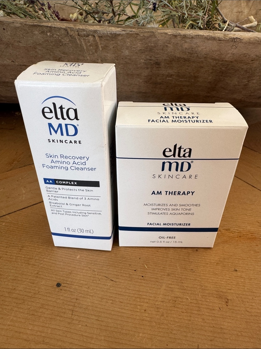 Elta MD Skincare skin recovery amino acid foaming cleanser and AM Therapy NEW